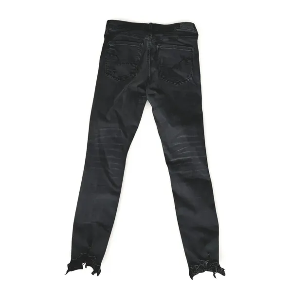 American Eagle Next‎ Level Stretch Skinny Jeans Black Distressed Womens 6 - Image 2