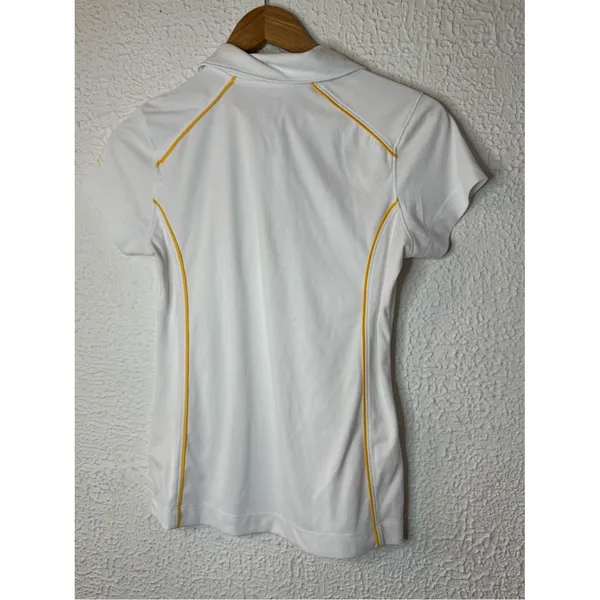 Slazenger White Short-Sleeve Polo with Yellow Piping - Image 5