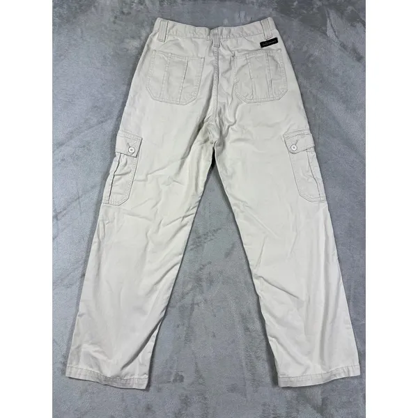 Vintage Levi's SilverTab White Cargo Pants 11M Wide Leg Y2K Utility - Image 7