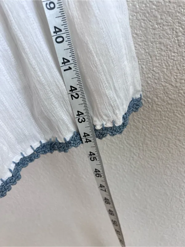 Lucky Brand Crochet Tiered Swing Sundress Prairie Dress Cottagecore - Image 7