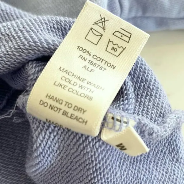 Madhappy Pullover Embroidered Logo Cropped Hoodie Light Blue Women's Size M - Image 10