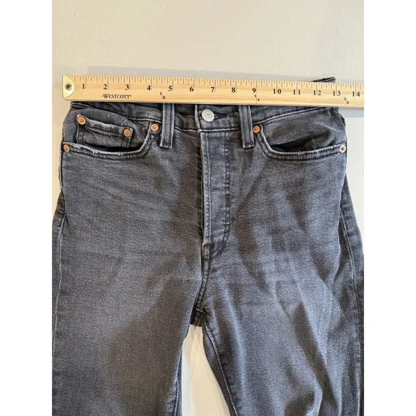 Levis Wedgie Straight Jeans Women 27 High Rise Stretch Cotton Punk Distressed - Image 7