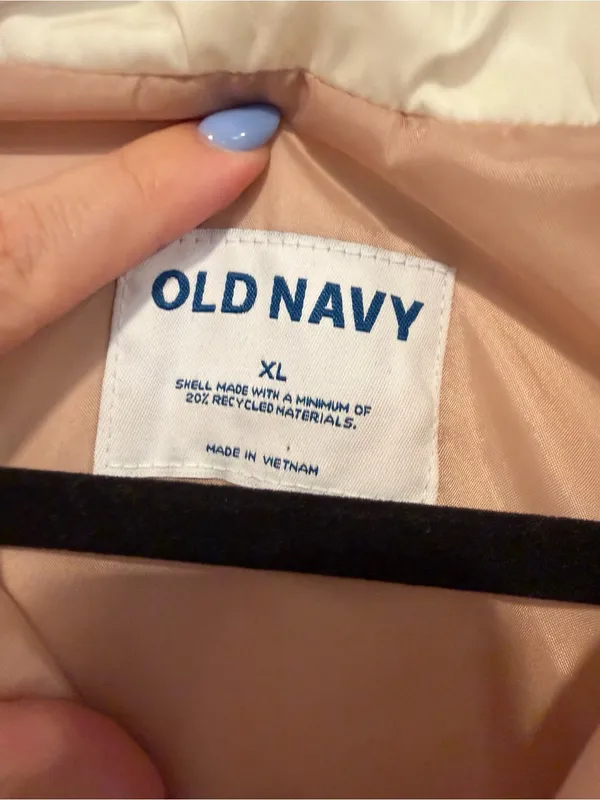 Cream and Camel Sherpa‎ Old Navy Zip Front Vest - Image 2