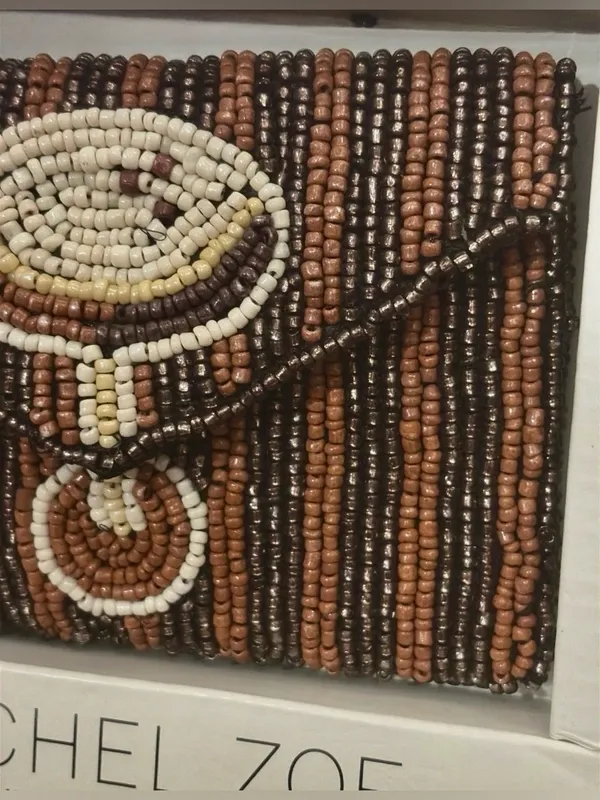 NEW - Viral Rachel Zoe Espresso Martini Beaded Coin Pouch & Bag Charm/Key Ring - Image 4