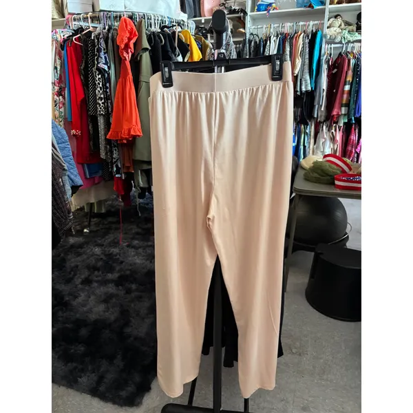 Peach Wide Leg Lounge Pants Jersey Knit Elastic Waist Pockets‎ Peach XL - Image 7