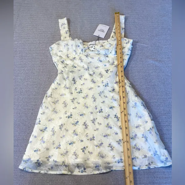 Princess Polly Tullock Mini dress Blue Floral Size‎ 6 - Image 6