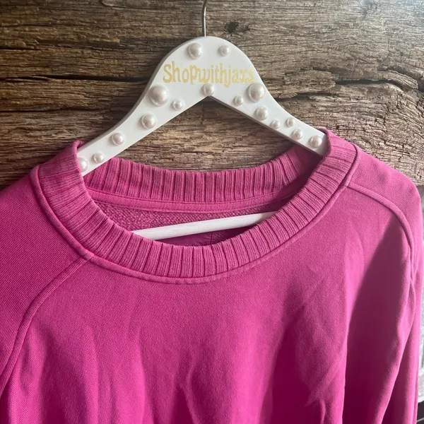 Aerie pink oversized sweatshirt women’s‎ large - Image 4