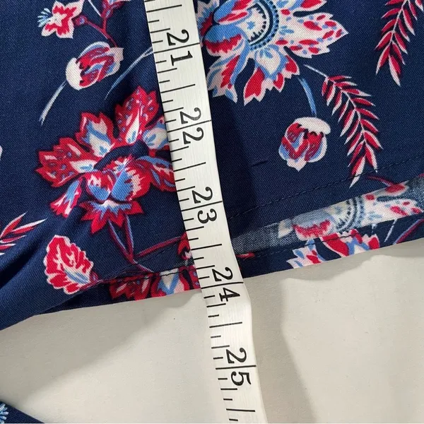 Como Vintage NWT Red White & Blue Floral Popover M - Image 10