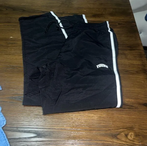 Young Living Black Joggers with White Accent - Image 2