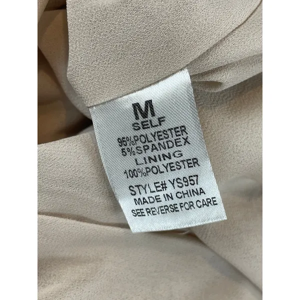 Grace Sequin Mini Skirt Beige Underlay Party Clubwear Night Out Metallic Size M - Image 8