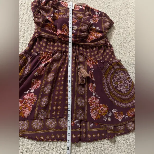 Knox Rose Burgundy and Gold Boho Blouse - Image 6