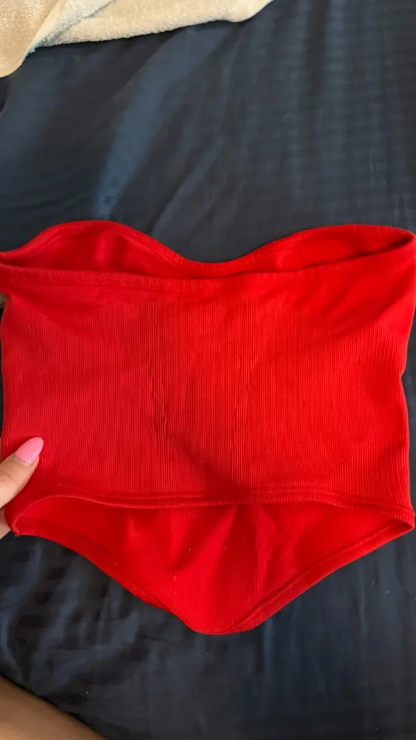 Urban Outfitters out from under tube top red corset style - Image 3