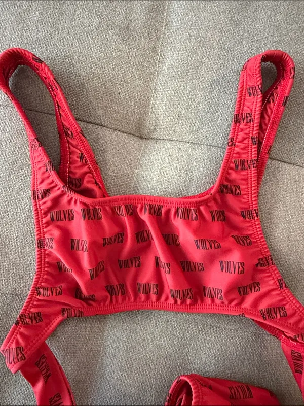 Two Wolves Swimwear one piece all over spell out size XS - Image 5