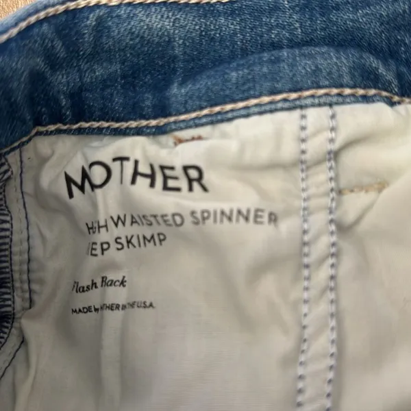 Mother Superior High Waisted Spinner Prep Skimp Jeans in Flash Back Size: 27 - Image 9