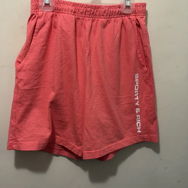 NWOT Sporty & Rich Bold Logo‎ gun short cotton candy XS - Image 4