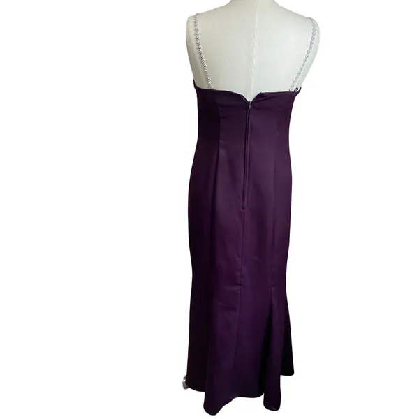 Cristin Stevens‎ Y2K Whimsigoth Jewel Tone Purple Maxi Mermaid Gown Size 9/10 - Image 2