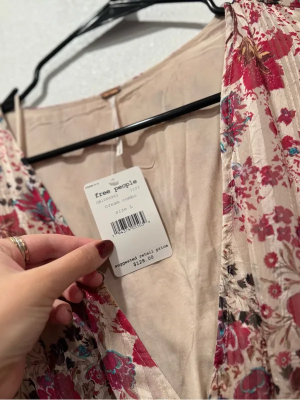 Free People Closer To The Heart Floral Mini Dress L NWT - Image 7