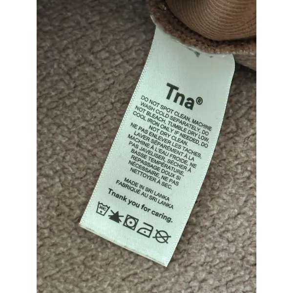 Aritzia TNA Cozy Fleece Boyfriend‎ Crew Neck Long Sleeve Sweatshirt Size Small - Image 5