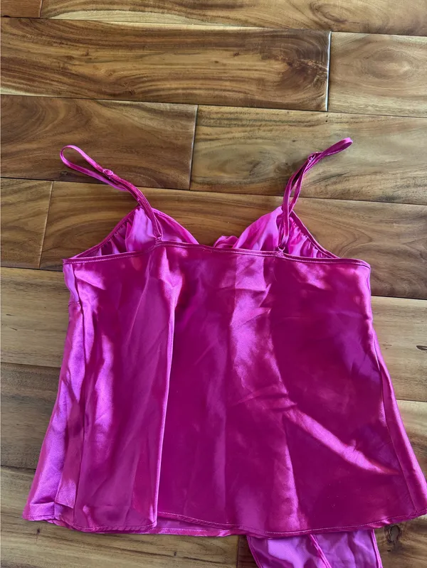 Pink satin top Size M - Image 3