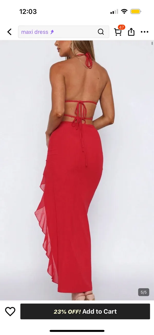 SHEIN red formal dress - Image 2