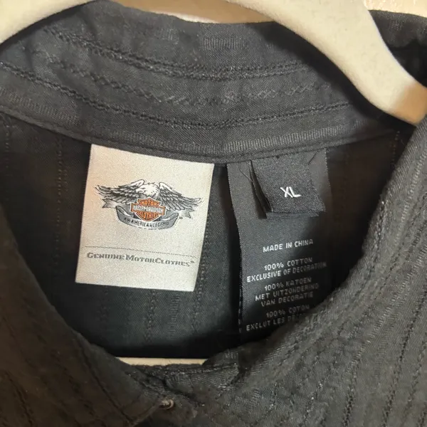 Harley Davidson Women's 2016 Biker Shirt‎ Snap Down Shirt Sleeve Black Size XL - Image 3