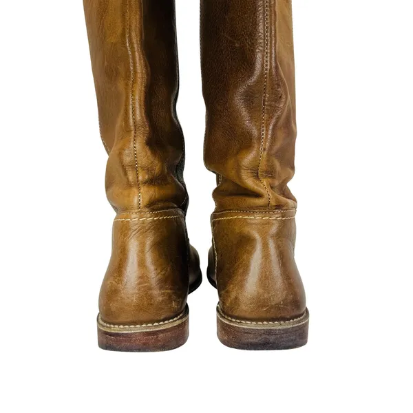 Frye Paige Tall Riding Boots Women's 9.5B Tan Leather Classic‎ Equestrian Chic - Image 9