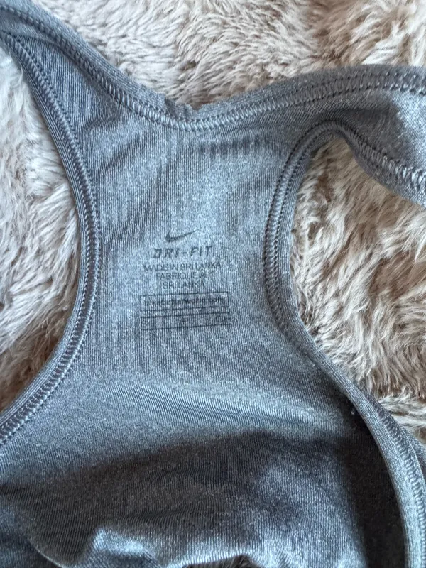 Gray Heather Nike Sports Bra - Image 3