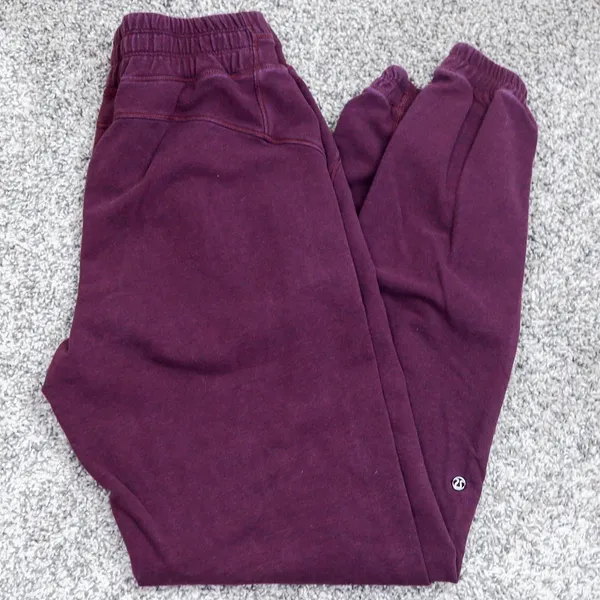 Lululemon High Rise Joggers Women's S Burgundy Drawstring Sweatpants Activewear‎ - Image 3