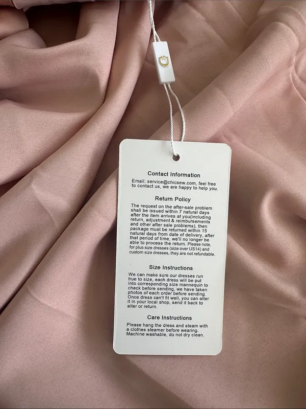Chicsew Lauren Strapless Satin Gown Dusty Rose Size 10 NWT - Image 6
