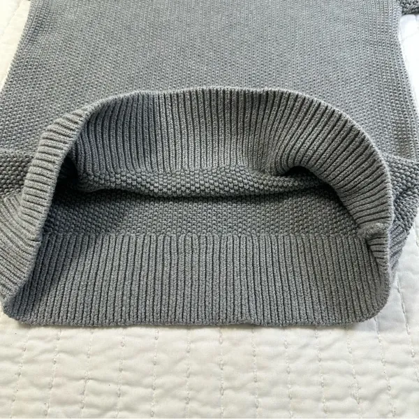 Old Navy Tunic Length Ballon Sleeves Heather Gray Knit Sweatshirt I. Size S - Image 7