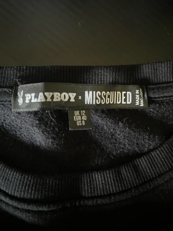 Playboy Missguided Cropped Crewneck Sweatshirt x - Image 3