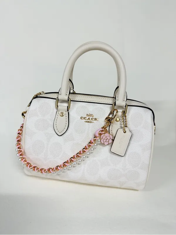 coach Mini Rowan Crossbody in signature canvas cw329 - Image 8