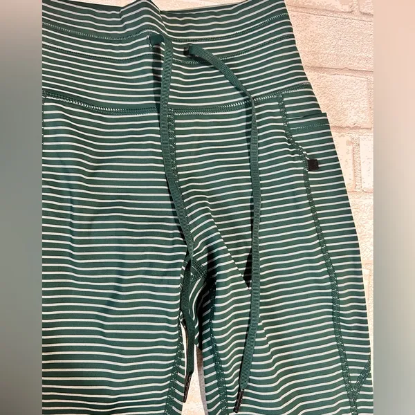 HALARA Woman’s Green and White Striped Joggers - Image 3