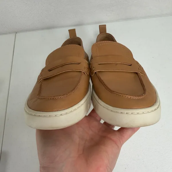 Vionic 7.5 Uptown Leather Penny Loafer Tan Platform Comfort Walking Preppy Shoe - Image 10