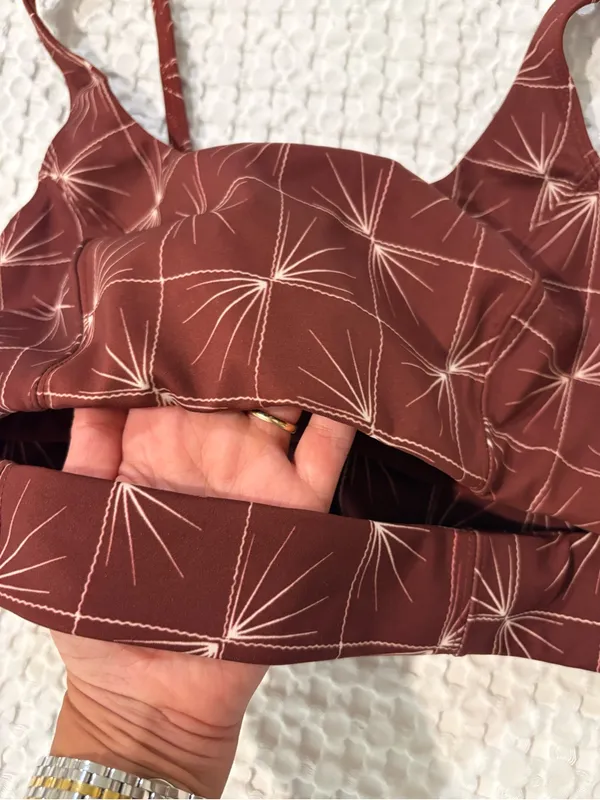 Free People Movement Sneak Peak Printed Bra in Small Color Ginger Spice - Image 5