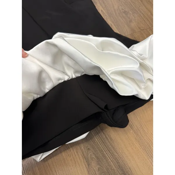 Zara‎ Romper Jumpsuit Dress Black White Bubble Hem Formal HOCO - Image 5