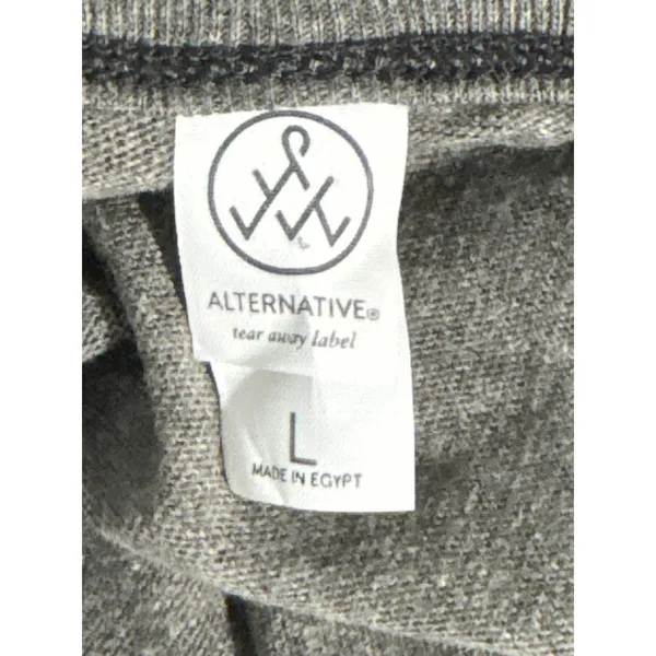 Alternative Apparel Womens L Keepsake Long Sleeve Tee Gray Vintage Jersey Shirt - Image 5
