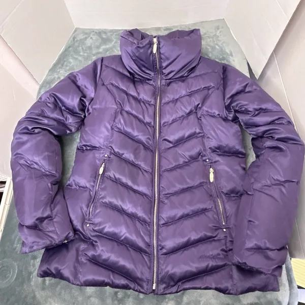 Eddie Bauer - Purple GOOSE DOWN Winter Puffer Coat - Womens Small - Image 15