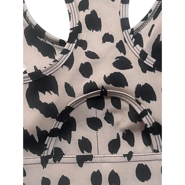 MM Sport Sports Bra Women Medium Tan Black Excellence Animal Print Racerback - Image 3