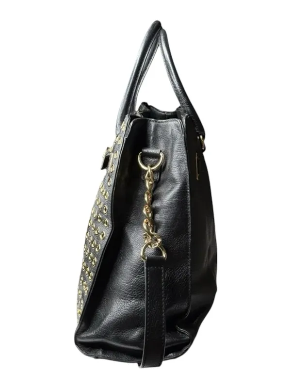 Michael KORS 𖦹 Limited Edition Grommet Large NS Satchel Handbag 𖦹 Black Leather - Image 5