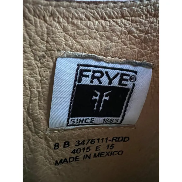 Frye Molly Button Tall Redwood Riding Boots Women's Size 8 - Image 7