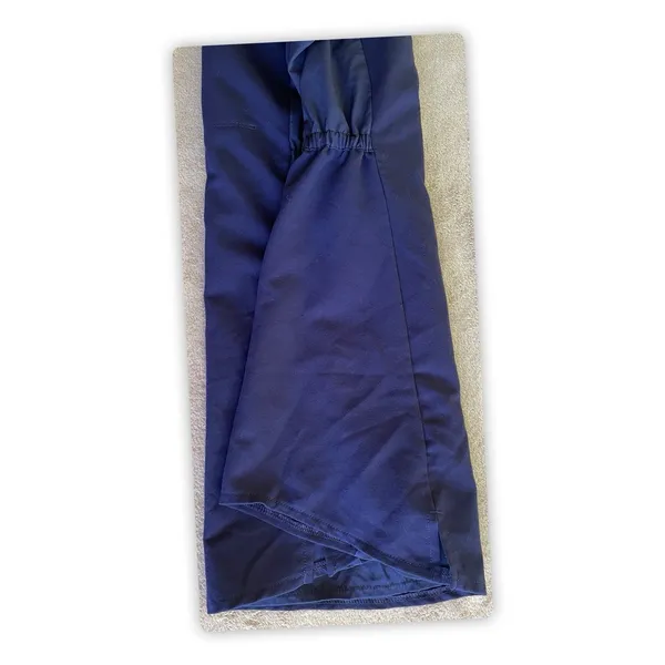 FIGS Technical Collection Navy Blue Scrub Top Womens Medium Stretch V Neck - Image 7