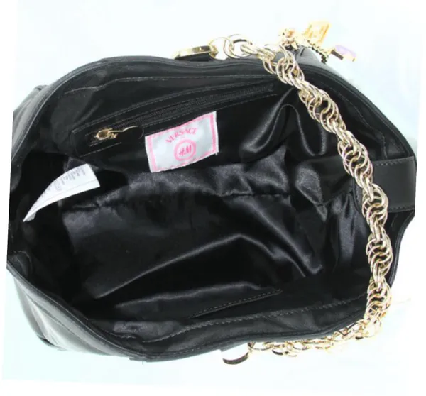 Versace For H&M Black Leather Charms Hobo Bag - Image 11