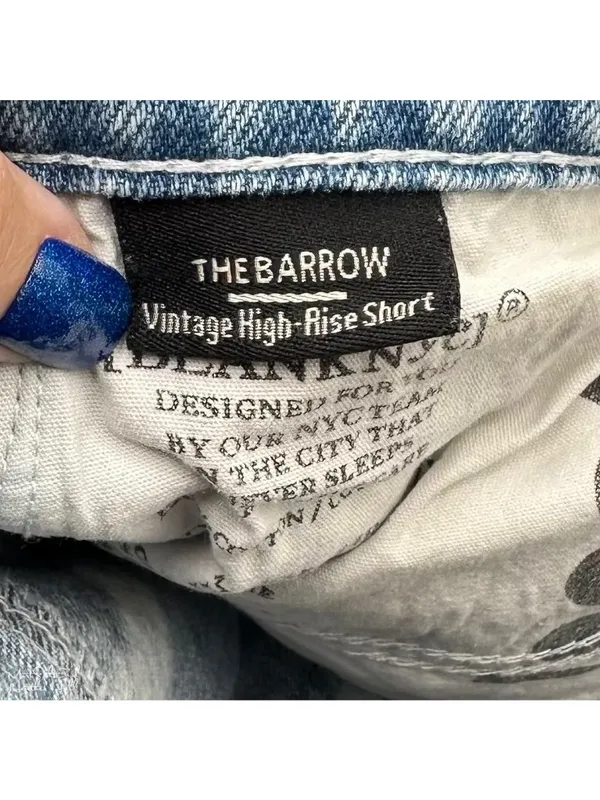 Blank NYC The Barrow Tie-Dye Ripped Distressed Denim Shorts Size 31 - Image 7