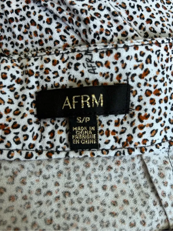 AFRM Lightweight Animal Leopard Print High Rise Pants Size Small - Image 5
