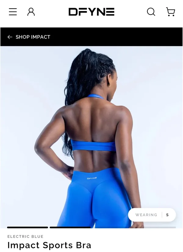 DFYNE Impact Halter Sports Bra | Light Rose Pink | Small - Image 4