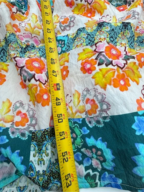 Anthropologie GATHERED MAXI DRESS Tiered Boho Printed Floral Lined Bohemian - Image 8