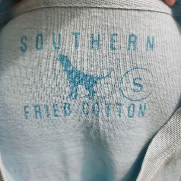 Southern Fried Cotton TShirt Womens Size Small Light Blue Casual Coastal‎ - Image 6