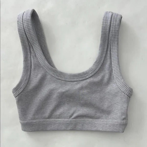 Alo Yoga Wellness Bra in Heather Gray Size XS $89 - Image 3