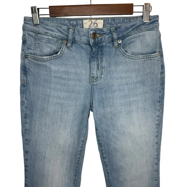 Free People We The‎ Free Bootcut Mid Rise Jeans Size 26 Cropped Ankle Denim - Image 2